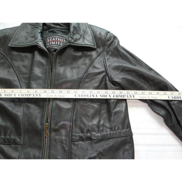Men's Black Leather Jacket Medium - Picture 7 of 7